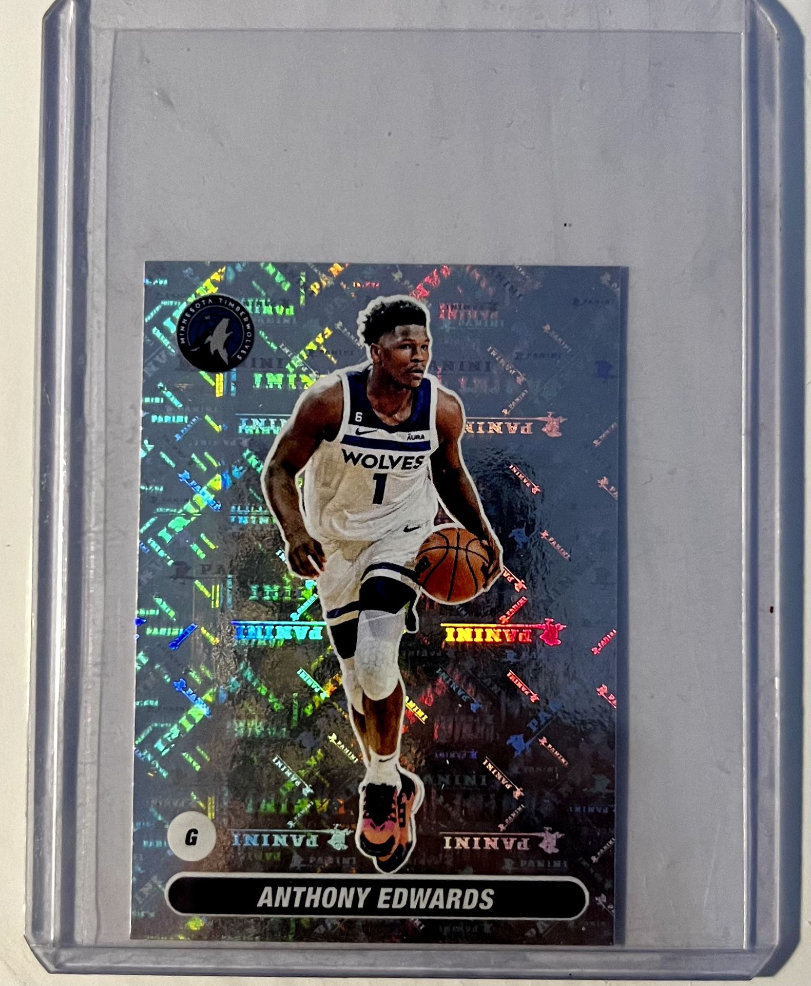 Panini 2023-24 Stickers And Card Collection Anthony Edwards Holo Foil