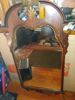 Antique Mahogany Large Mirror