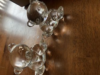 Glass Bears $8. Pair