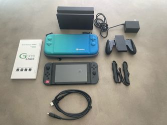 Nintendo Switch 1 — Complete Bundle, Always Docked, Zero Joy-Con Drift