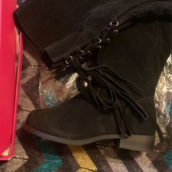 Black Suede Womens Thigh High Boots BRANDNEW SIZE 8.5