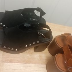 Torrid faux suede studded heel clog size 8 W