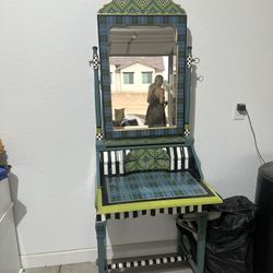 Mackenzie-Childs Madras Desk W/ Mirror 