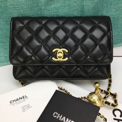 Chanel GORGEOUS black leather chain brand new shoulder bag for Sale in St.  Cloud, FL - OfferUp