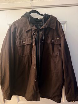 Brahma Brown Canvas Work Jacket with Hood