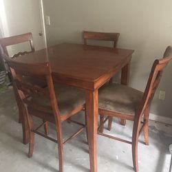 Dining set with bar stools