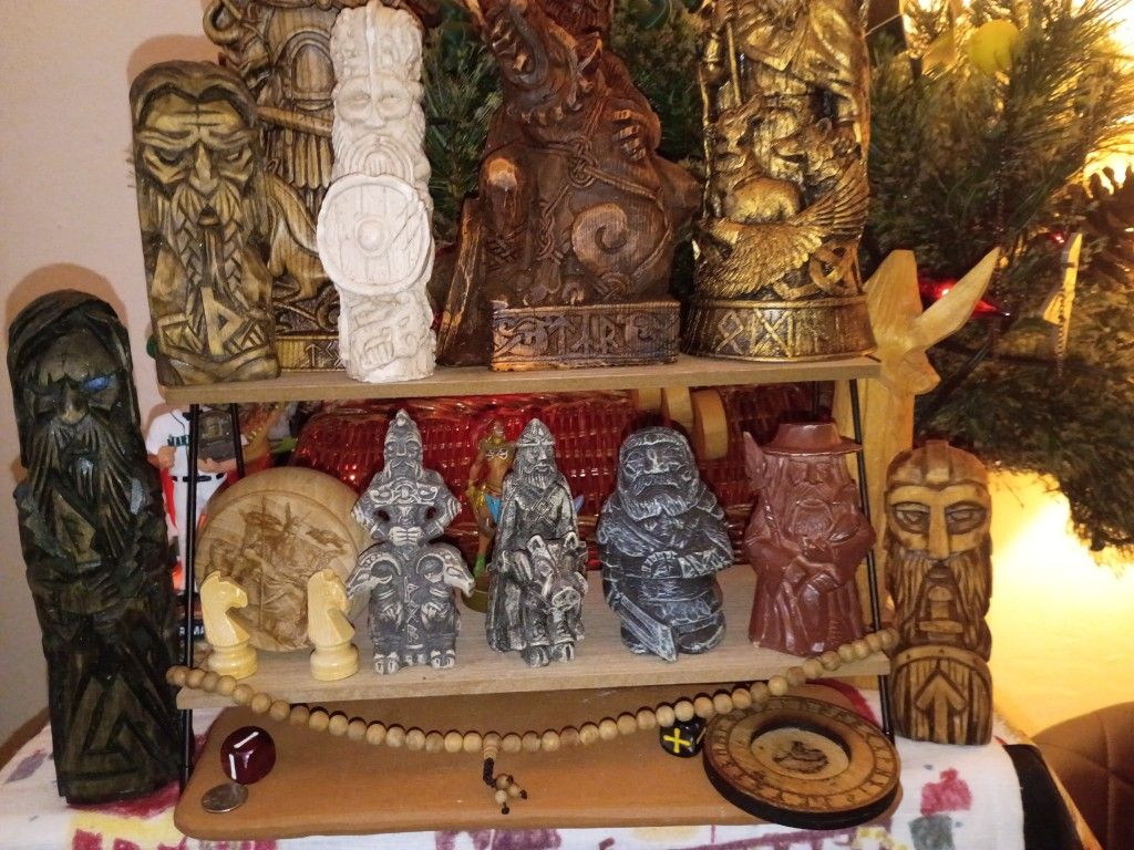 Celtic hand carved figurines