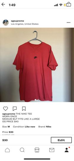 Deep Orange Nike Tee - Originally From My Depop