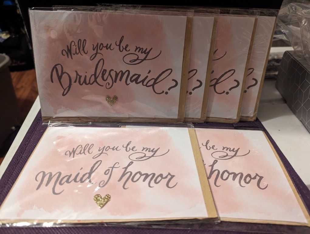 Will You Be My Bridesmaid/Maid Of Honor Greeting Cards (6)