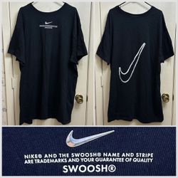 Nike Athletic T Shirt Dress With Metallic Swoosh Size 2X