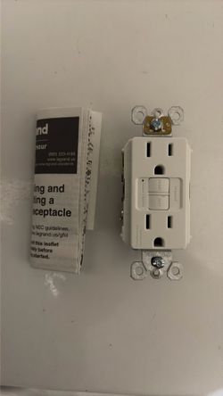 15 amp gfci outlet, legrand brand, new