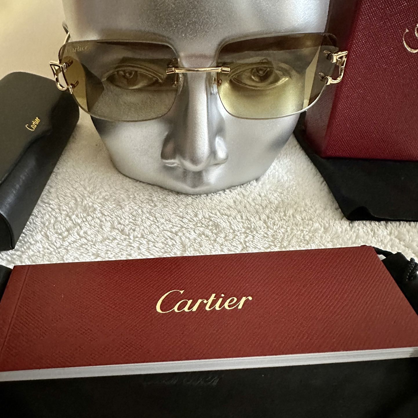 Cartier Wire Glasses Brown Tint