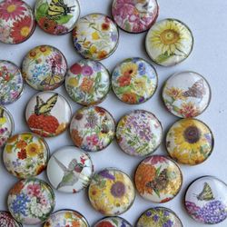Botanical Art Magnets (Set Of 5)