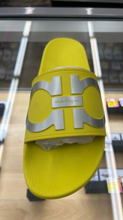 Salvatore Ferragamo Yellow Slide Sandal
