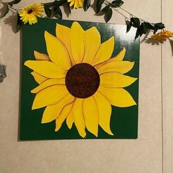 Handpainted Sunflower Picture 