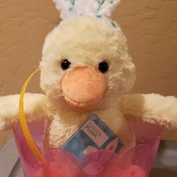Easter Basket with Plush Baby Chick