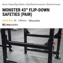 Rogue Fitness Monster Flip Down Safeties