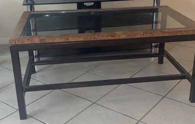 Modern Glass TV Stand + Coffee Table Set