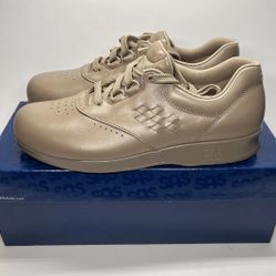 SAS Free Time Walking Womens Shoes Size 7 1/2 M Mocha Leather Made in USA NEW