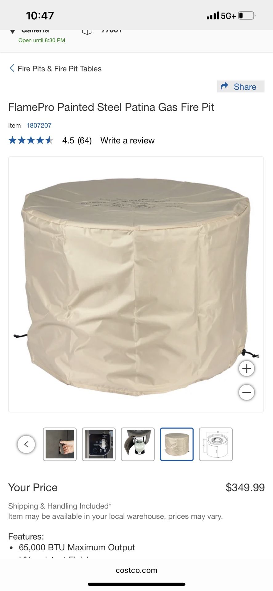 FIREPIT PROPANE Lawn & Garden