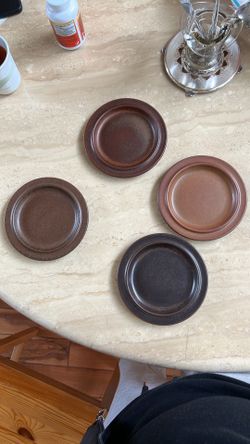 Arabia Finland Ruska 4 Dessert Plates