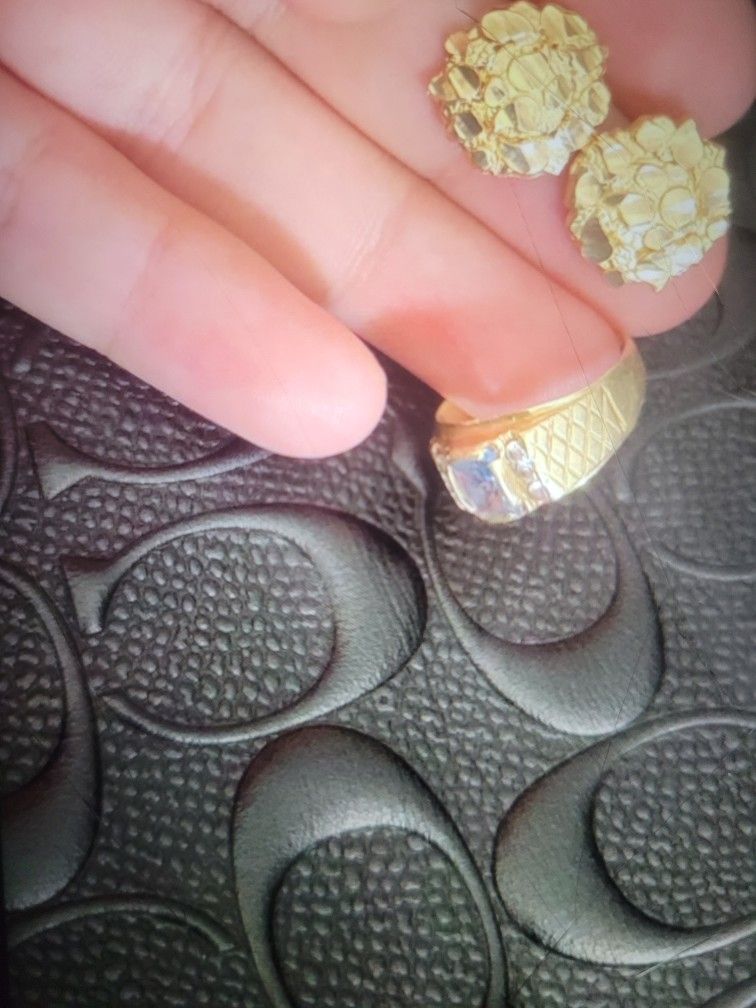 Selling My Nuggets Earrings And Ring