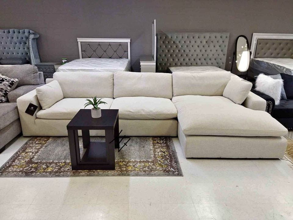 Elyza 3 Piece Sectional Sofa Chaise $10 Down Payment And Financing Available