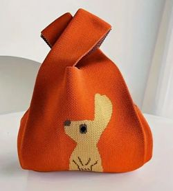 Knitted Small Bunny Tote 