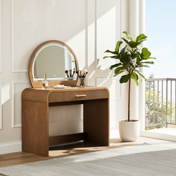 Solis 39" Makeup Vanity Table with Touch Lighted Mirror & Drawer