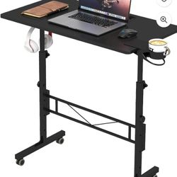 Folding Desk 40 Inch - Small Foldable Desk for Small Space Minimalist, Space Saving Collapsible Compact Desk Portable Table for Craft, Writing, Study 