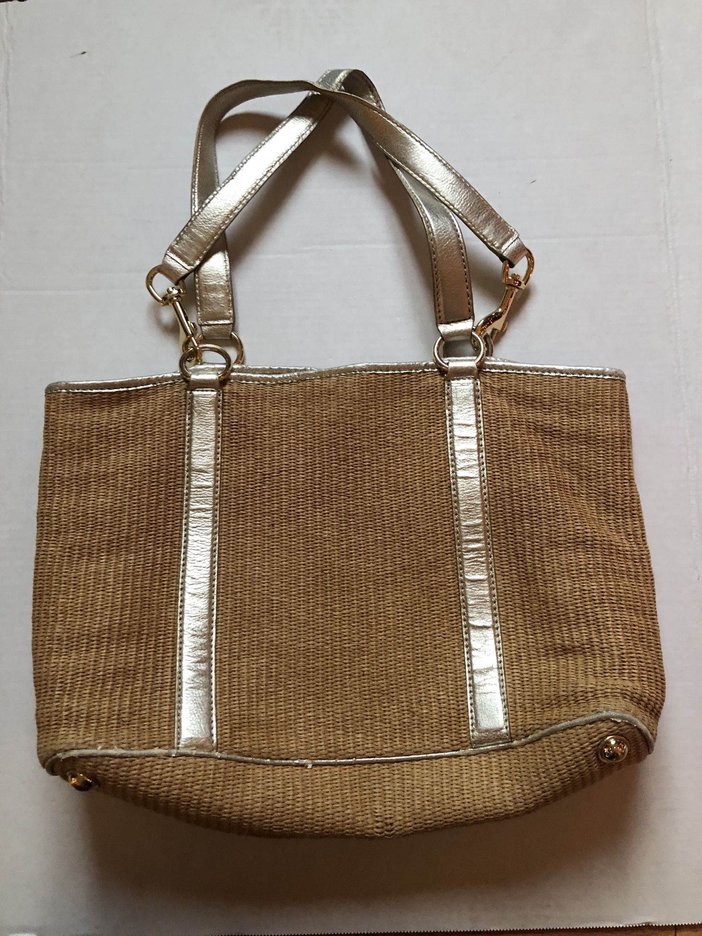 Michael Kors straw tote bag