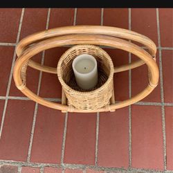 Wicker Candle Holder 