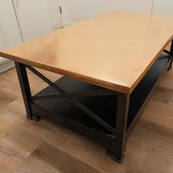Industrial Copper Top Coffee Table