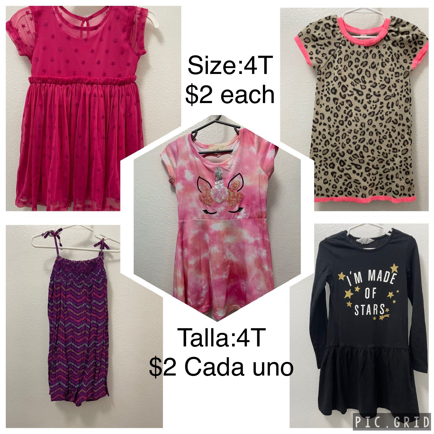 Used Toddler Dresses Size:4T $2 each  Vestidos para niña Talla:4T $2 Cada uno  Oxnard, CA 93033