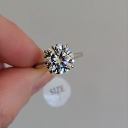 New 4ct Certified Moissanite Engagement Ring 
