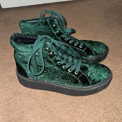 Brand New Green Velvet Hightops !! 