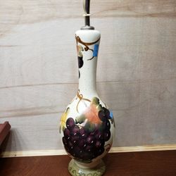 Romantic Elements  Ceramic Olive Oil Grape Motif Cruet