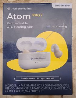 Atom Pro 2 Rechargable OTC Hearing Aids