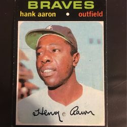 Bravos Hank Aaron  Baseball Card
