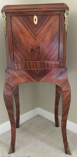 Flame veneer french-style telephone stand