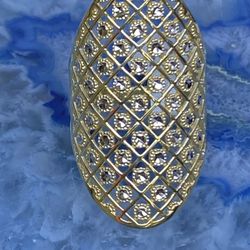 $750 Two Tone Yellow And White Gold Fashion Ring 