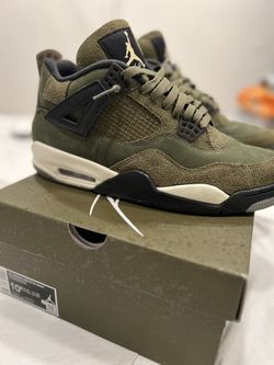 Olive Green Jordan 4s Retro