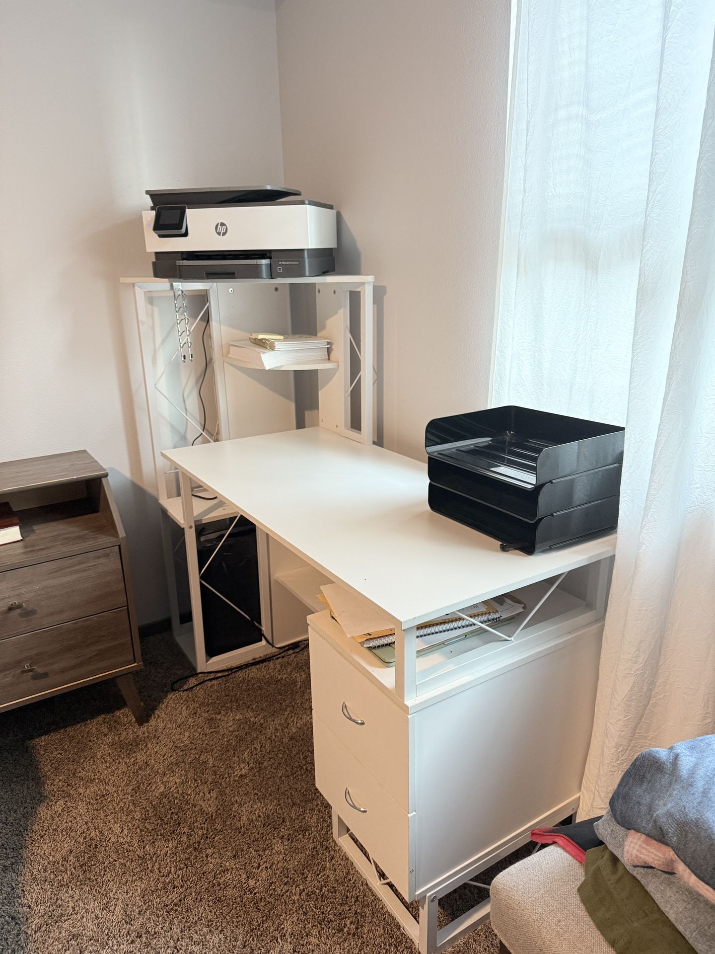 Desk With Paper Shredder