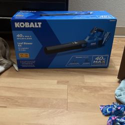 BRAND NEW!!!  KOBALT 40 V  MAX BRUSHLESS LEAF BLOWER KIT