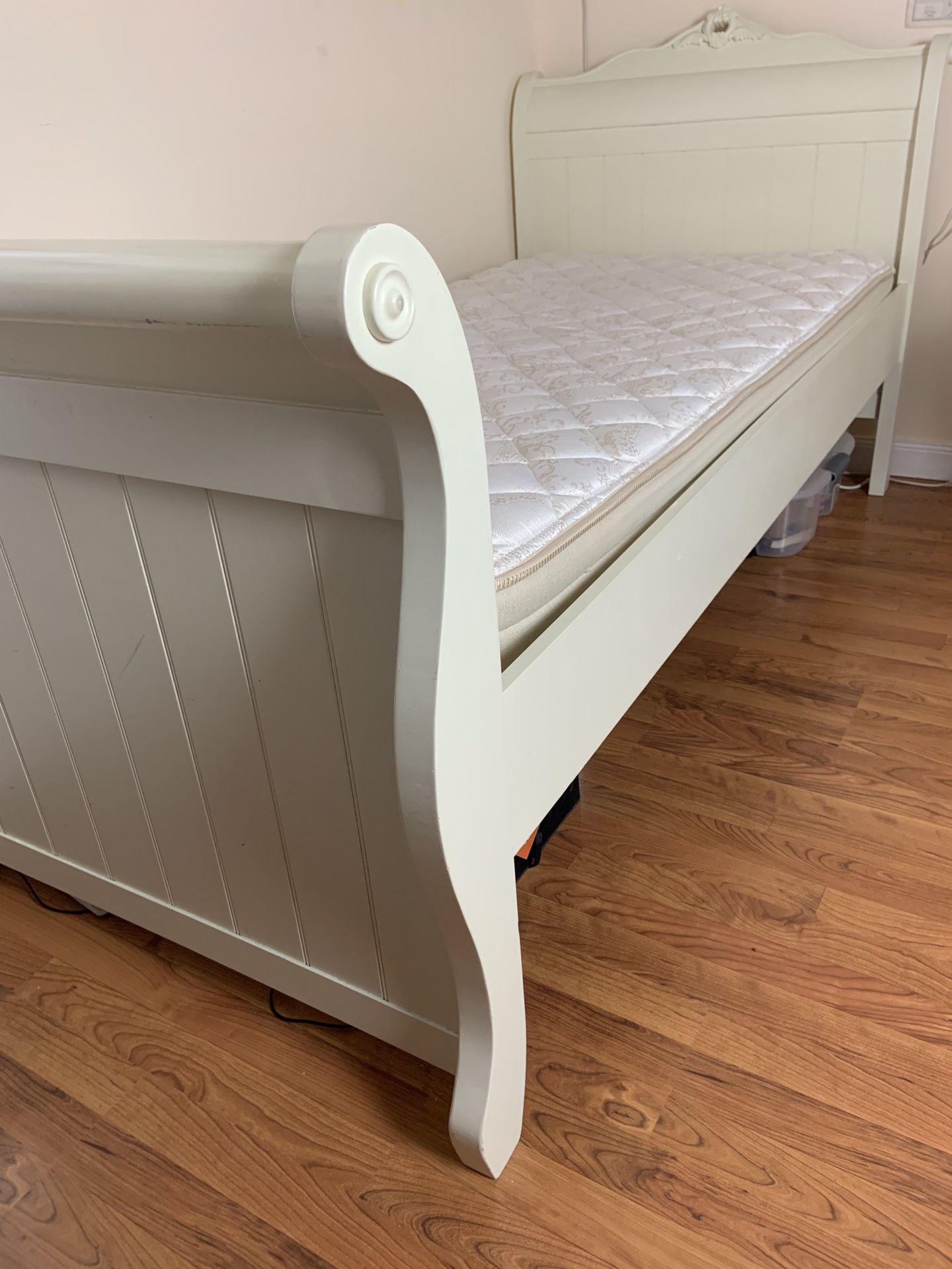 Girls bedroom set - sleigh bed, dresser, book case an night stand