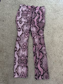 Snakeskin Print Pants