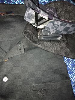 Louis Vuitton damier collar shirt size 4x $300 STILL HAVE RECEIPT
