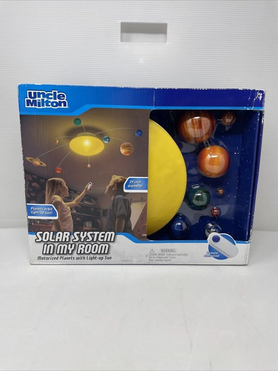 New Uncle Milton RC Solar System In My Room Light Motorized Planets Sun Rare