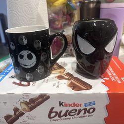 Spiderman And Jack Skellington Mugs