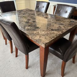 Montibello Marble Top Dining Set
